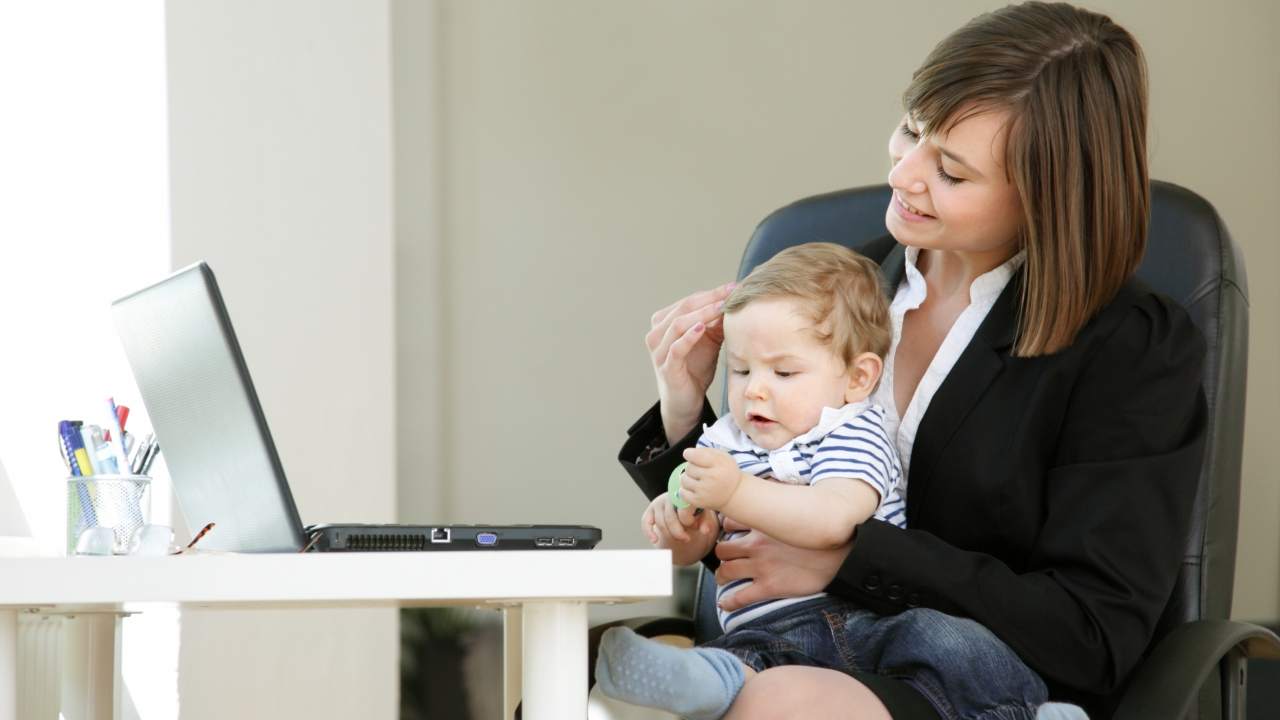 al lavoro con i figli