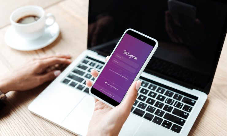 Pagina per effettuare login di Instagram